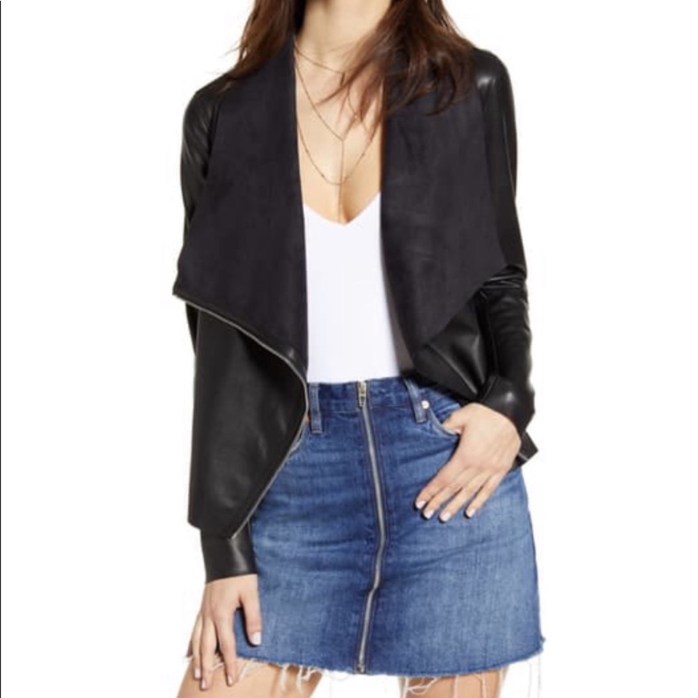 Black NYC faux leather jacket